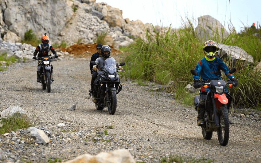 Off-road motorcycle tours with kawasaki Versys 