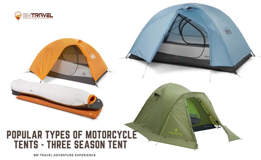 Popular types of motorcycle tents - Three season tent
