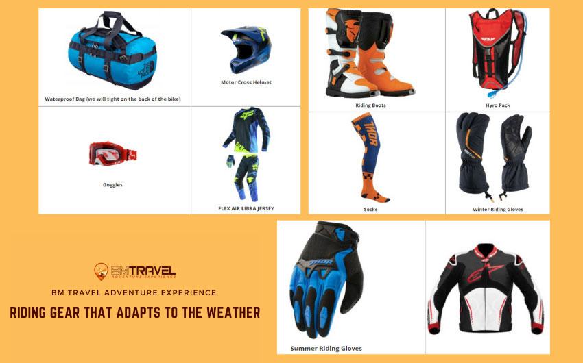  Riding gear that adapts to the weather
